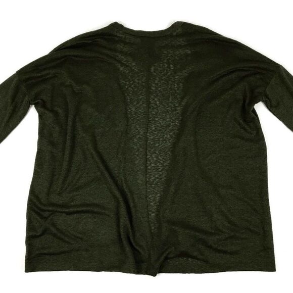 NEW Bobeau Cardigan Women's Small Petite Open Front Green Pockets Holiday - Picture 5 of 8